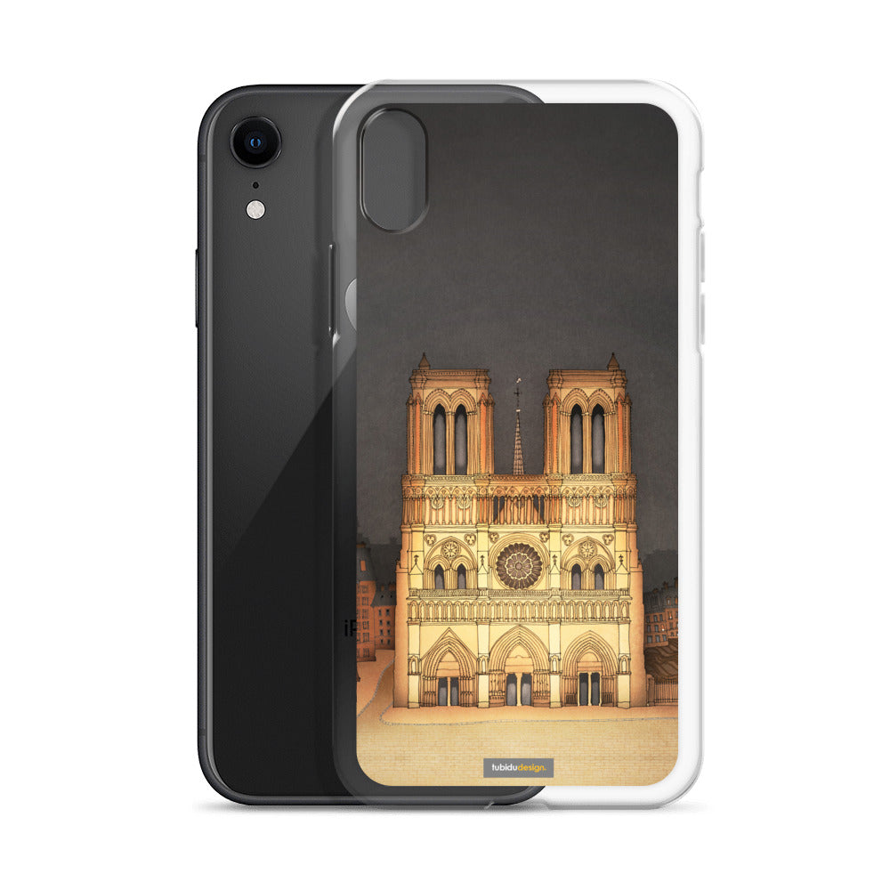 The Notre Dame in Paris - Illustrated iPhone Case