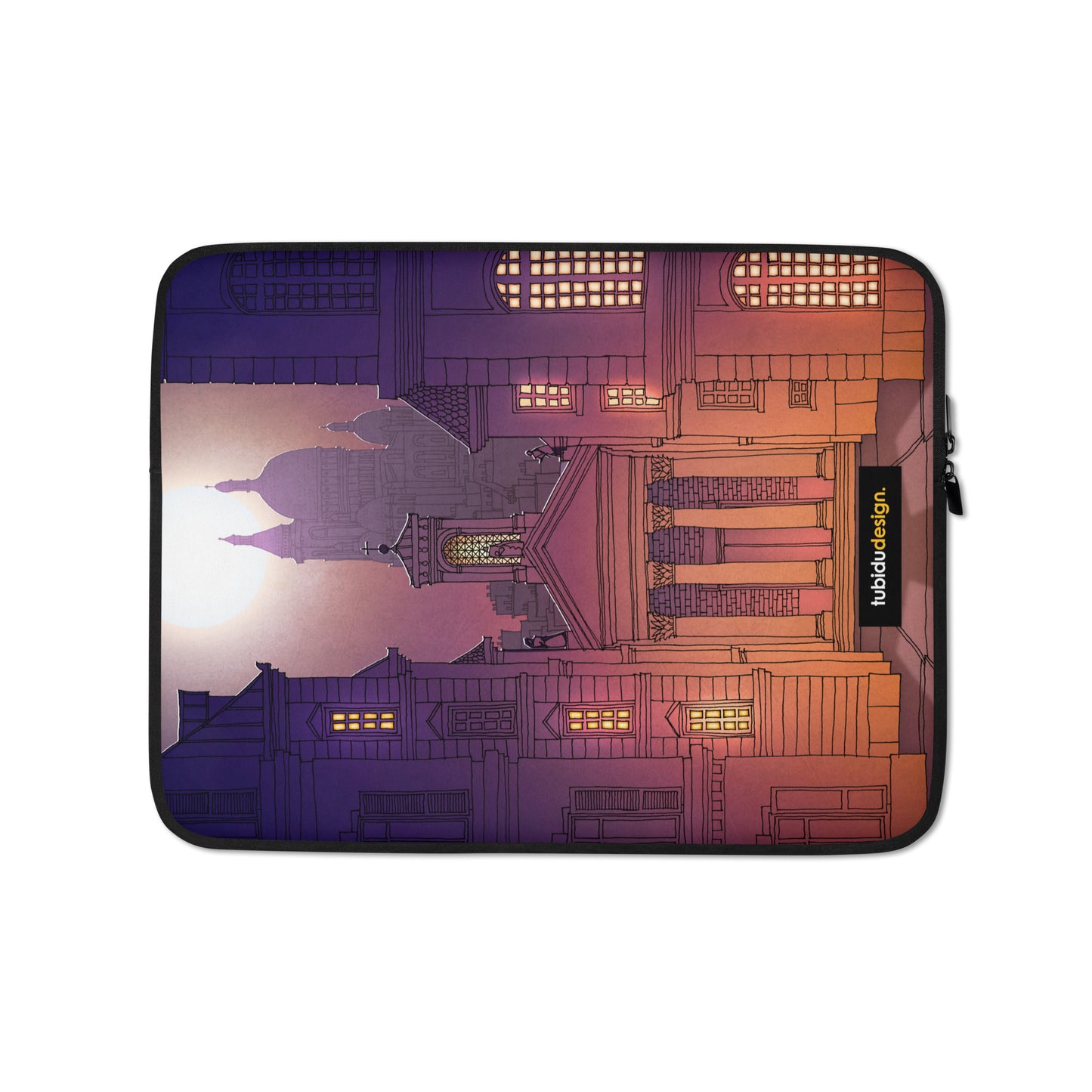 Sacre Coeur (deep purple) - Illustrated Laptop Sleeve