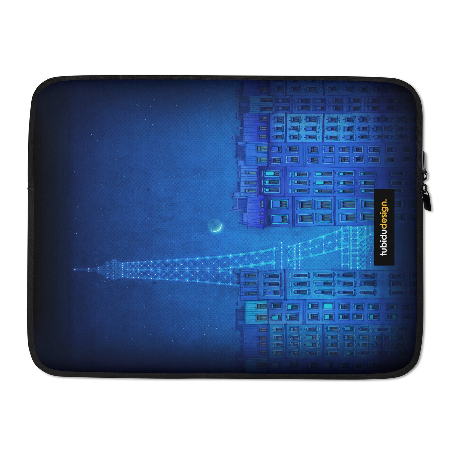 The lights of the Eiffel tower - Illustrated Laptop Sleeve