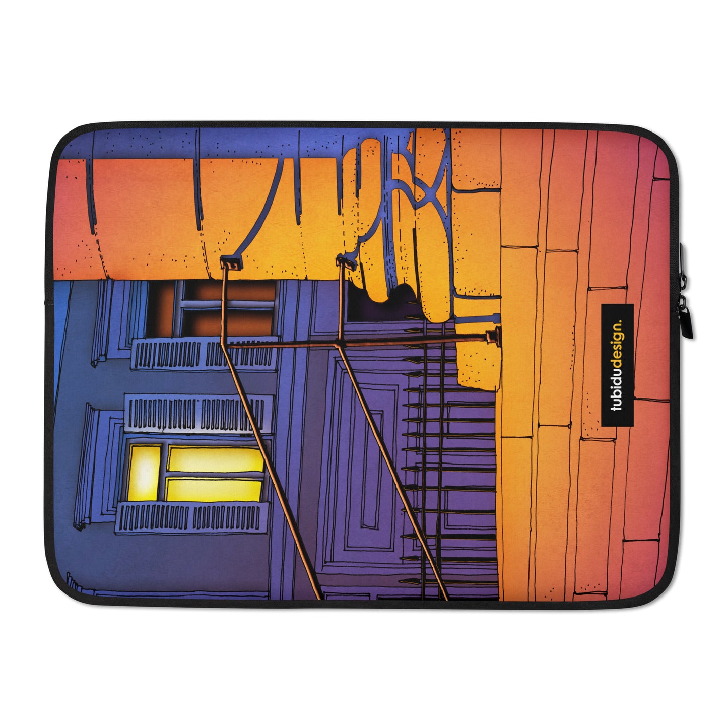 Midnight visitor - Illustrated Laptop Sleeve