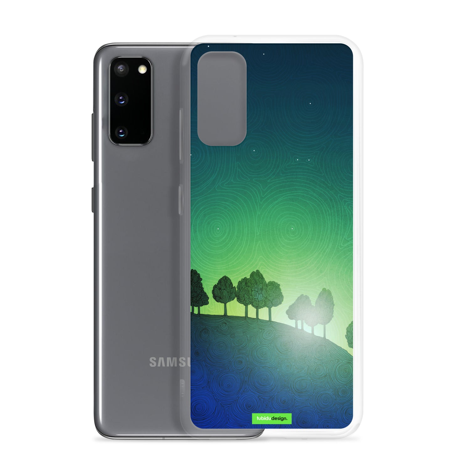 First streak of dawn (green) - Illustrated Samsung Phone Case