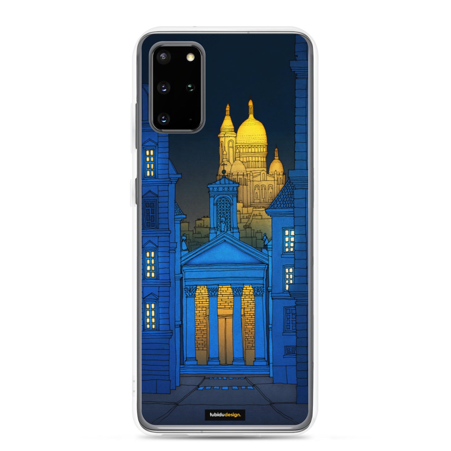 Sacre Coeur (night, blue version) - Illustrated Samsung Phone Case