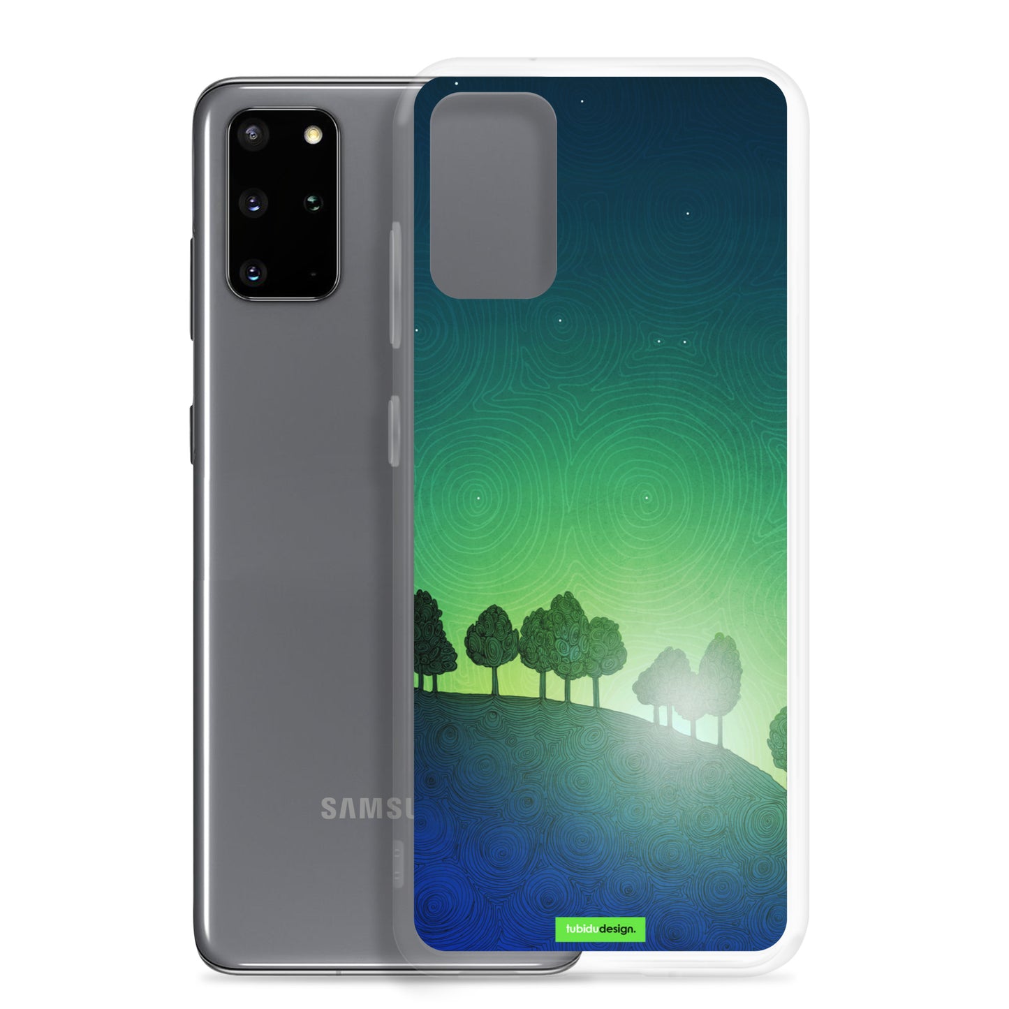 First streak of dawn (green) - Illustrated Samsung Phone Case