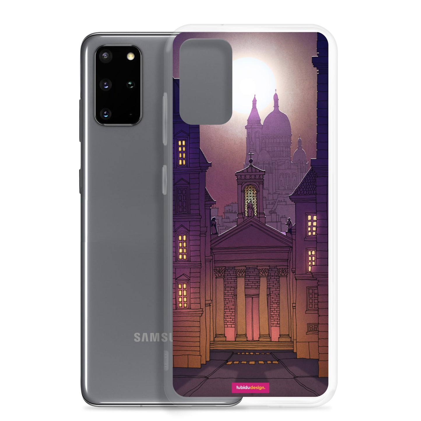 Sacre Coeur (deep purple) - Illustrated Samsung Phone Case