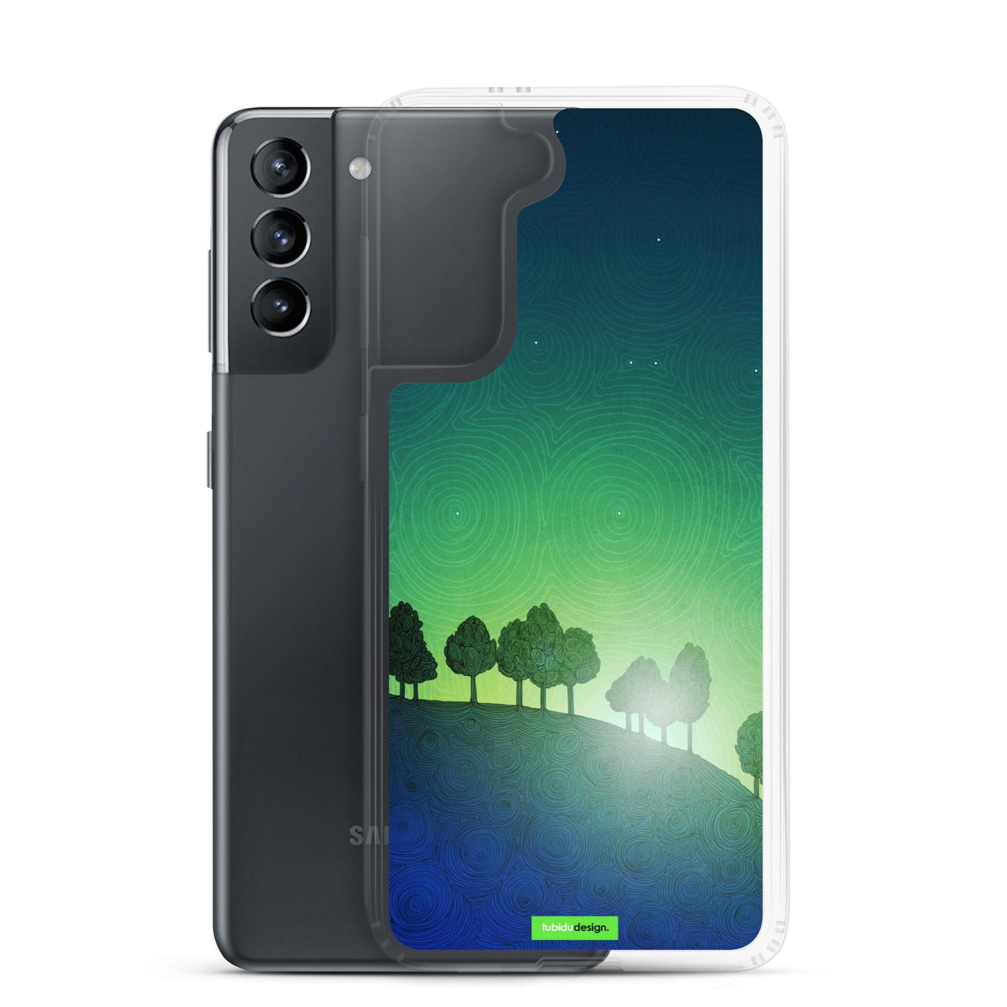 First streak of dawn (green) - Illustrated Samsung Phone Case