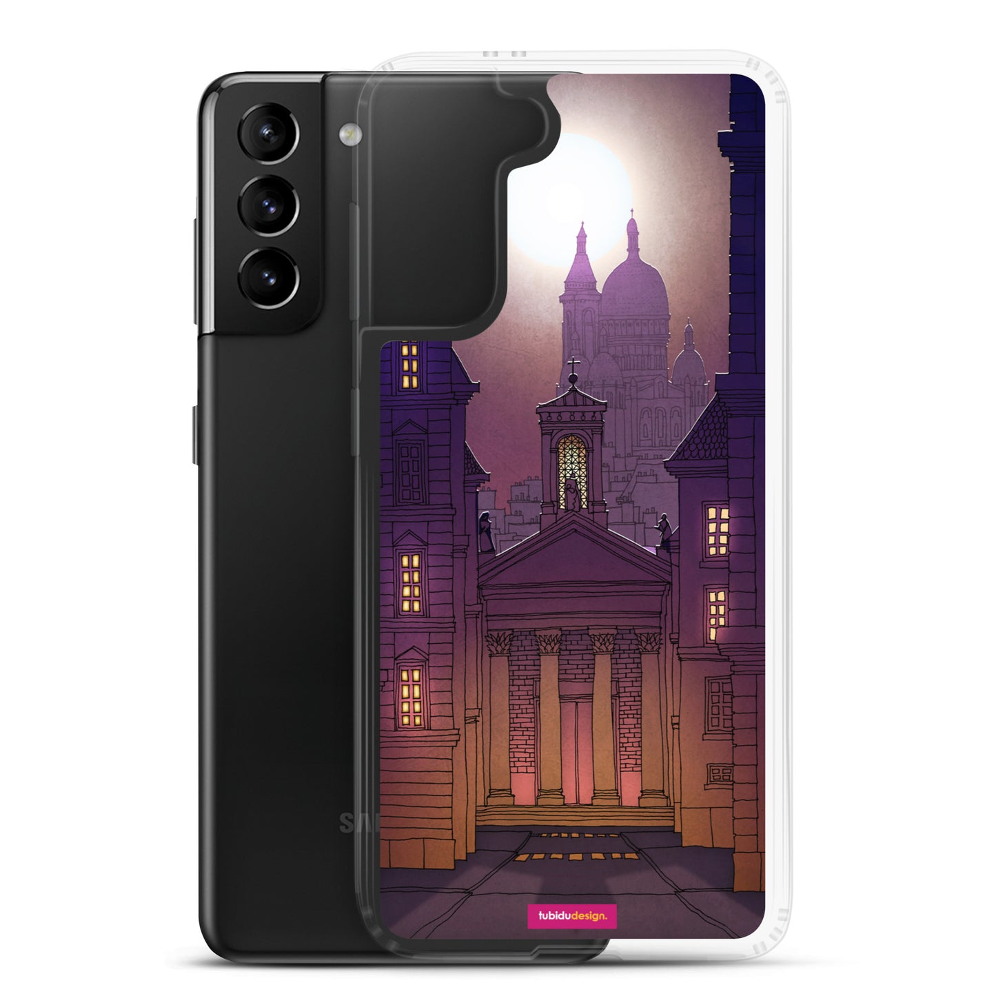 Sacre Coeur (deep purple) - Illustrated Samsung Phone Case