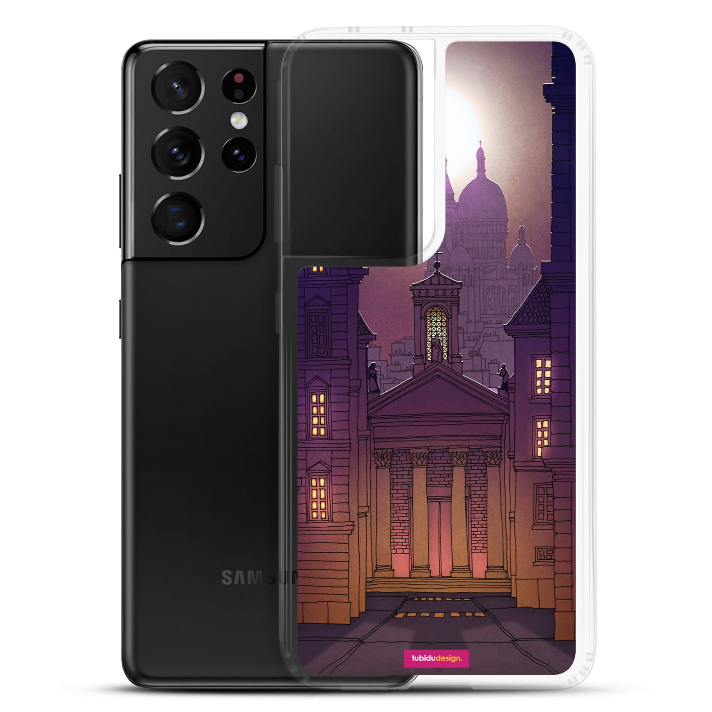 Sacre Coeur (deep purple) - Illustrated Samsung Phone Case