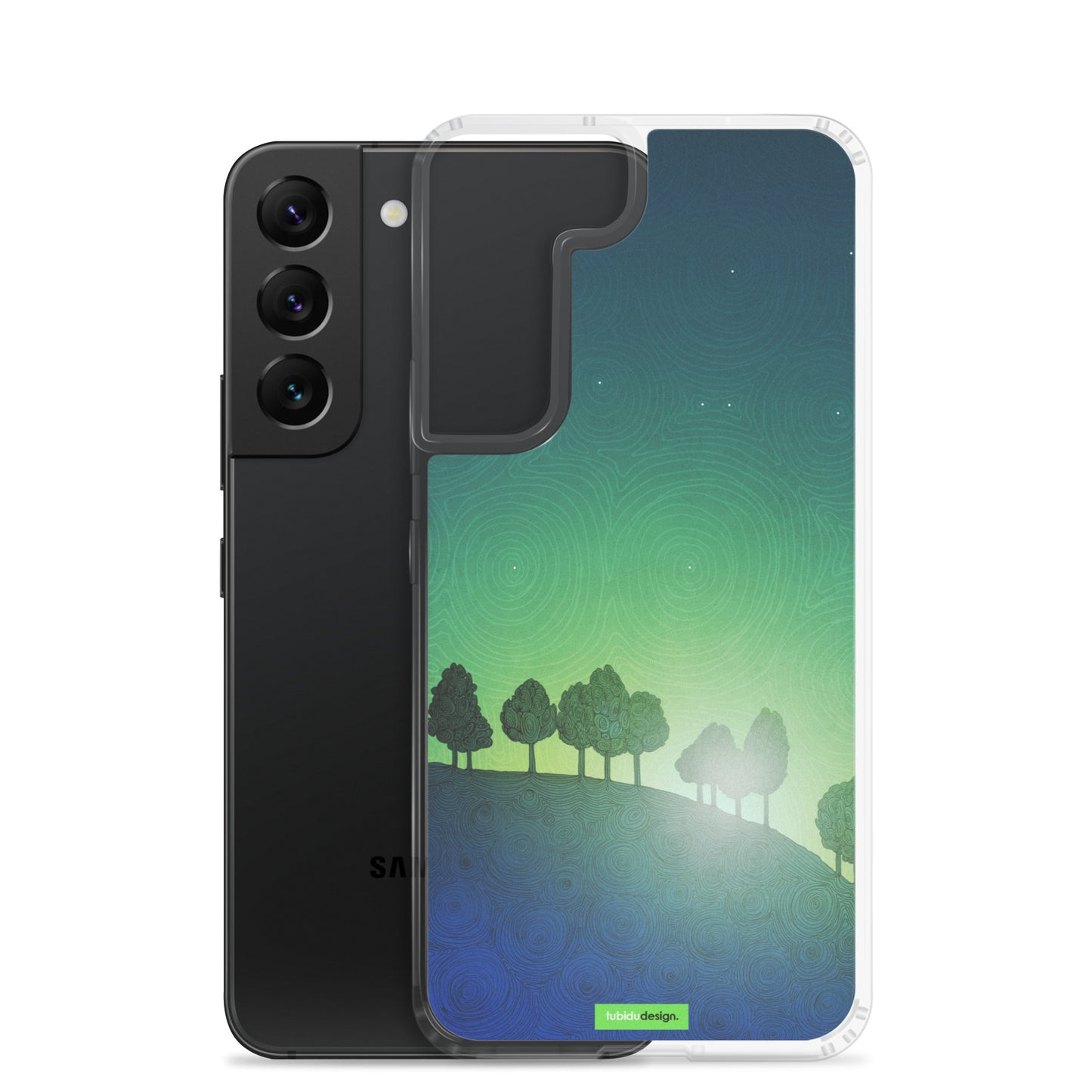 First streak of dawn (green) - Illustrated Samsung Phone Case