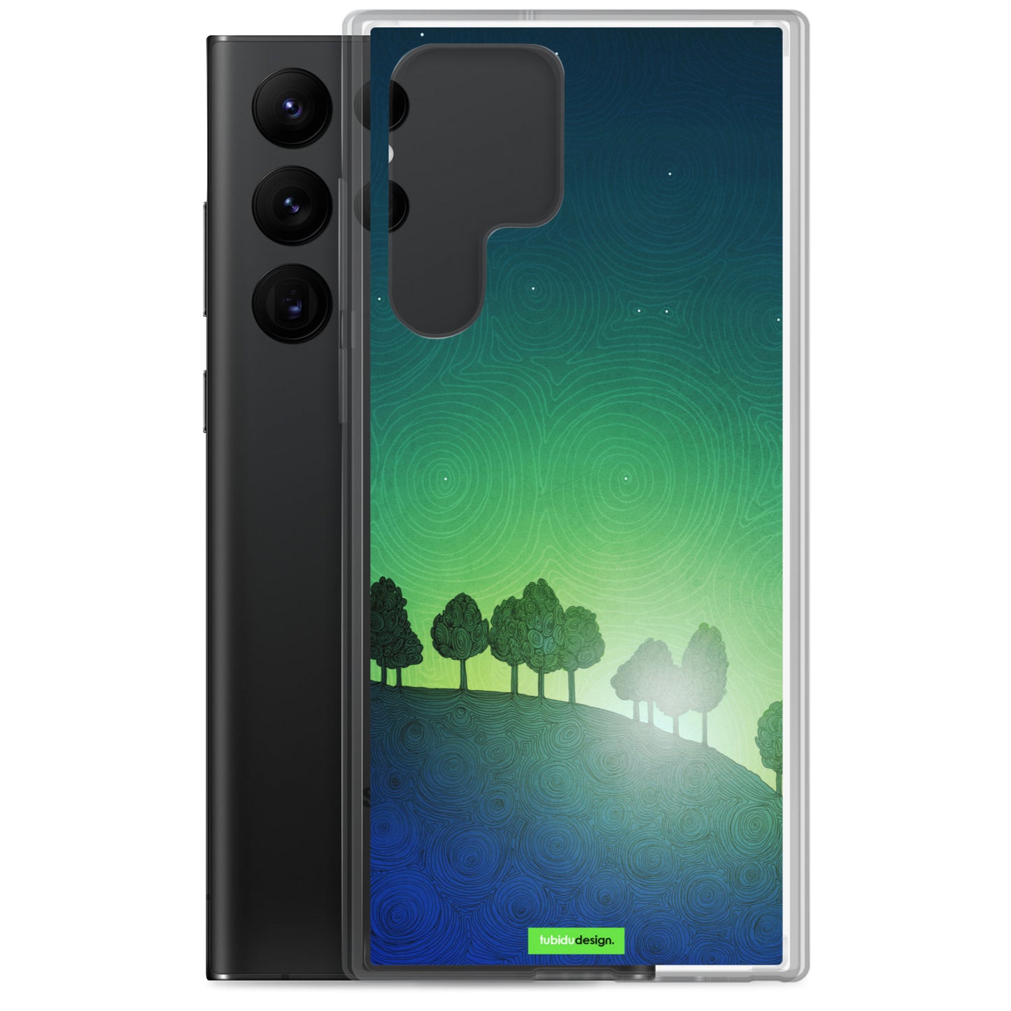 First streak of dawn (green) - Illustrated Samsung Phone Case